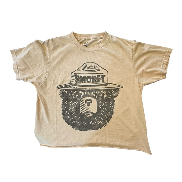 Smokey The Bear Tan Yellow Graphic Tee - Picture 12 of 16